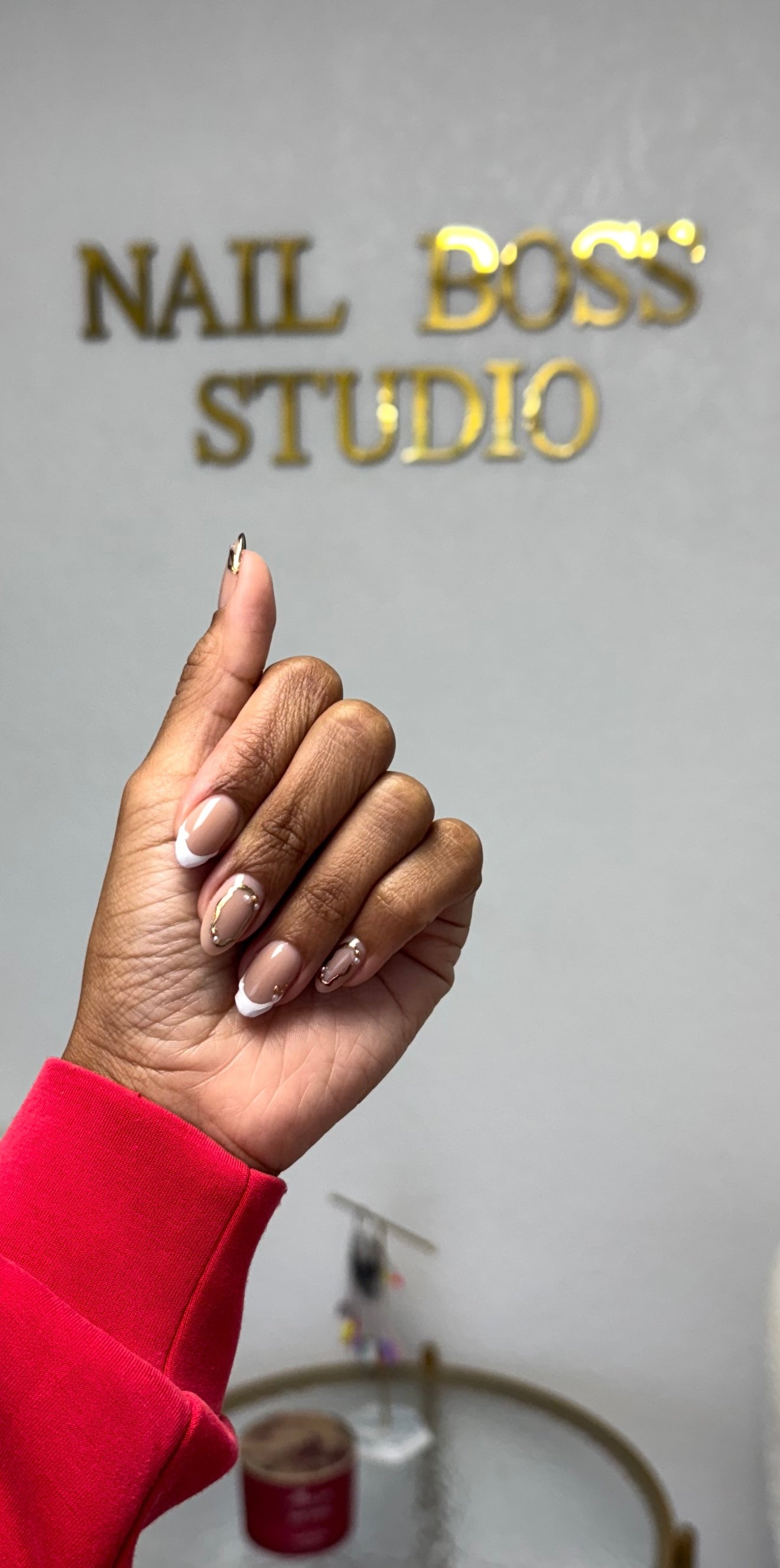 Russian Manicure with colored rubber base